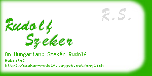 rudolf szeker business card